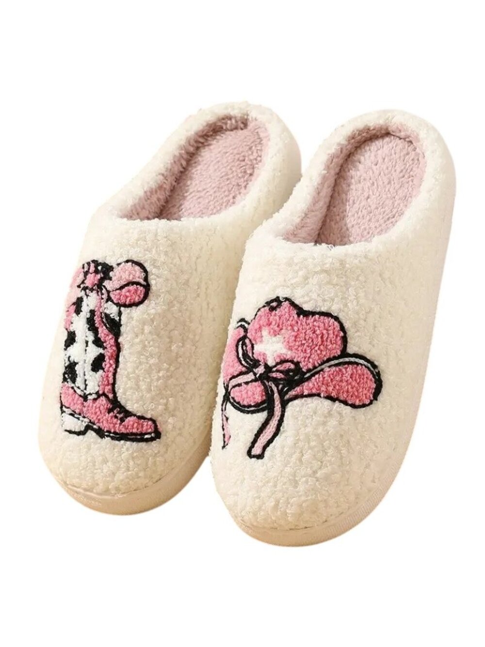 2/$30 NEW Cowboy Boot Slippers Size 9-10 Slippers - Picture 5 of 12